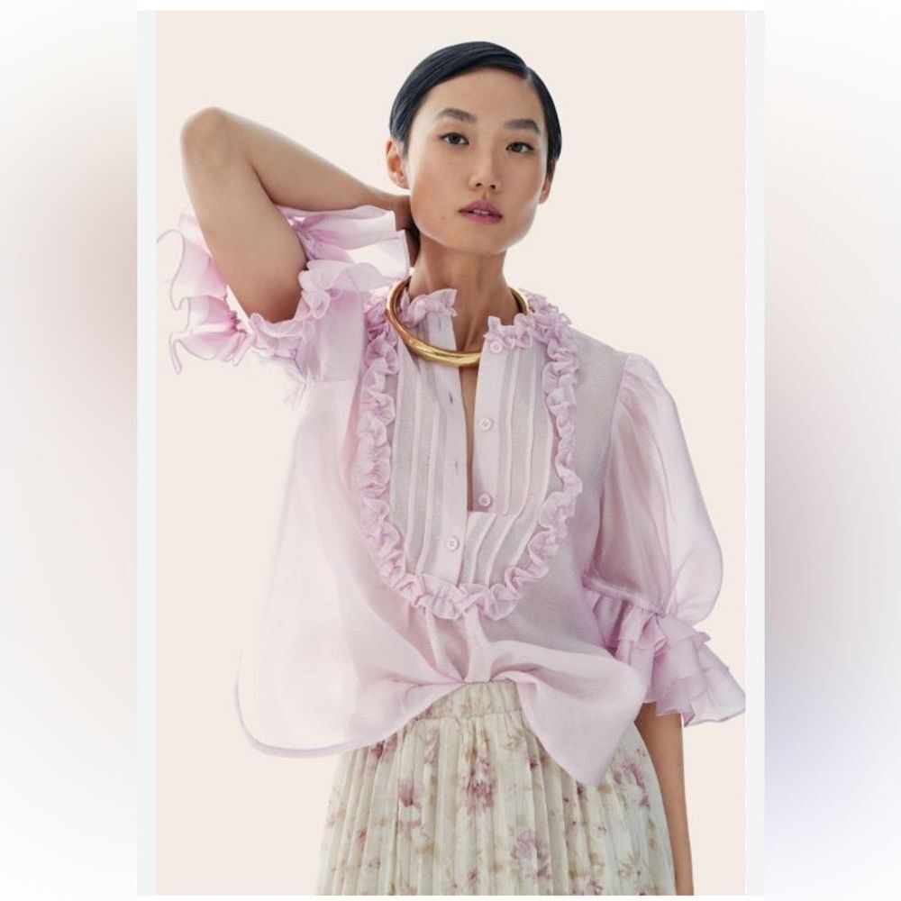 Anthropologie Stella Nova Aditi Blouse Size 38 Brand New With Tags